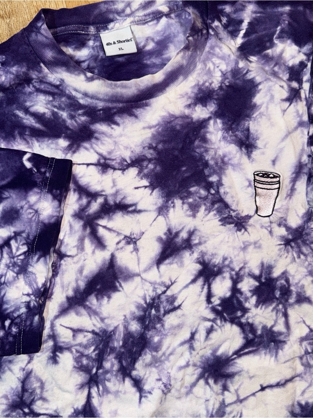 40s And Shorties Lean Purp Cup Shirt Men XL Tie Dye Purple Drank Street Hip Hop